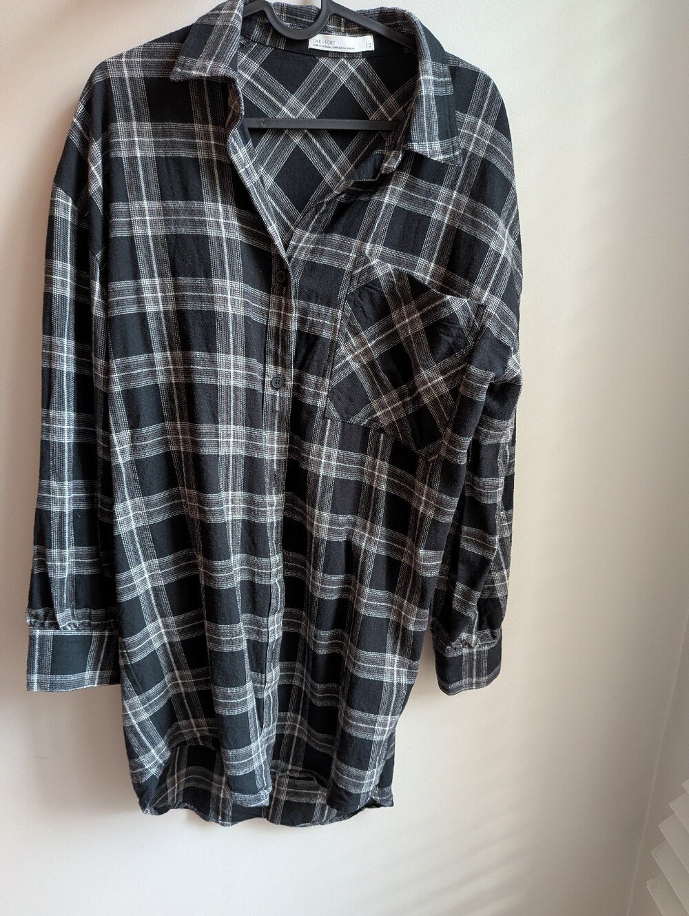 ❤️ Plaid Shirt Dress - Cotton Size S/M